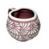 Taza Chocolatera Grande Forma Corazon Fondo Rosa Con Blanco Mik Completo - Imagen 2